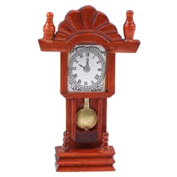 Vintage 1/12 Dollhouse Miniature Grandfather Clock Wooden Mini Model Furniture Toy DIY Doll House Decoration Accessories