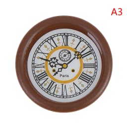 Vintage 1/12 Dollhouse Miniature Grandfather Clock Wooden Mini Model Furniture Toy DIY Doll House Decoration Accessories
