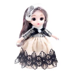 17cm BJD Dolls and Clothes Multiple Removable Movable 13 Joints Mini Girl 3D Eyes Dolls Princess Dress Up Girls Birthday Gifts