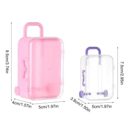 Fashion Dolls Mini Suitcase Doll Handbag Dollhouse Decoration Miniature Toys Trunk Lovely Small Clutch Jewellery Box