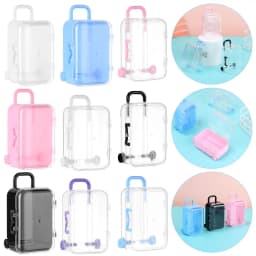 Fashion Dolls Mini Suitcase Doll Handbag Dollhouse Decoration Miniature Toys Trunk Lovely Small Clutch Jewellery Box