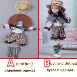 Fashion 1/6 Bjd Doll or Dress Up Clothes Accessories 30cm Princess Doll Kids Children's Girl Birthday Gift Toys
