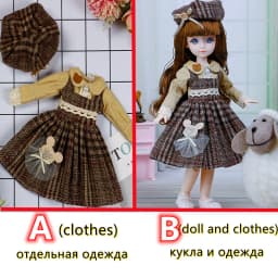 Fashion 1/6 Bjd Doll or Dress Up Clothes Accessories 30cm Princess Doll Kids Children's Girl Birthday Gift Toys