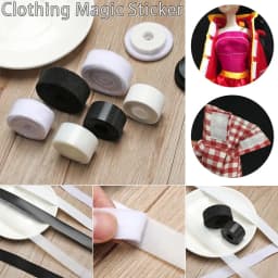 Doll Clothes Magic Tapes Sticker Sewing Fastener Tape Sewing Paste Strap DIY Doll Couture Clothing Accessories 6/8/20mm Width