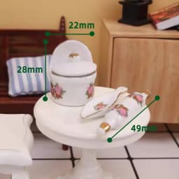 Dollhouse Mini Scene Pocket DIY Ceramic Supplies Ceramic Desk Lamps Decor Accessories Living Room Furniture Decoration Toys