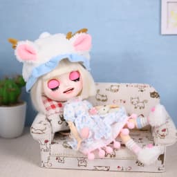ICY DBS Blyth doll 1/6 bjd clothes cute dress set rabbit hat girl toys SD