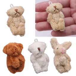 Dollhouse Decoration 1/12 Scale Cafes Doll House Ornament Dining Mini Bear Party Favor Girls Boy Kids Toys Doll House Bear