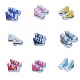 High Quality Kids Pretend Play Toys Cute 3.5CM Doll Shoes Mini Solid Colored Doll Dress Up Accessories 1/8 Bjd Canvas Shoes