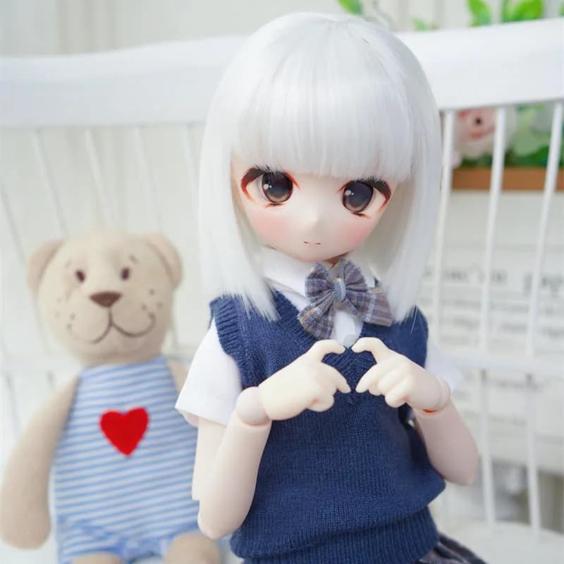 1/3 1/4 1/6 1/8 Bjd Wig Cute Short Straight High Temperature Wire SD For BJD Doll Hair
