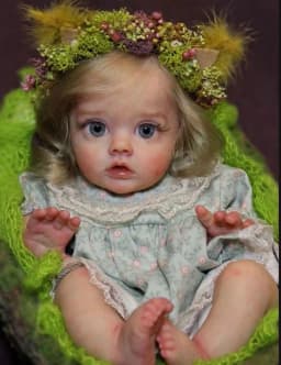 12Inch Mini Reborn Kit Elf FLO Unfinished Vinyl Kit Unpainted DIY Blank Reborn Baby Doll Parts with Cloth Body