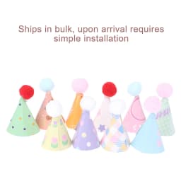 10Pcs/Set DIY Mini Hat Baking Cake Topper Baking Insert 1:12 Dollhouse Bear Birthday Cap Hairball Christmas Hat Scene Decor Toy