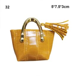 Fashion Miniature Handbag PU Leather Bag Lady Purse Shoulder Bag For 1/6 BJD Dolls Outfits Accessories Dollhouse Girls Gift Toys