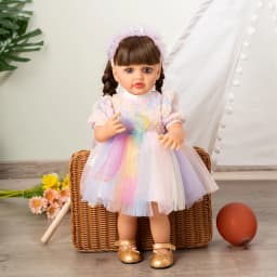 Yeezwood Cute Doll Clothes Dress for 55cm Reborn Doll Accessories Skirt Hat for 22inch Baby Girl Doll Clothes Hoodie Accessories