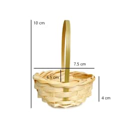 1Pcs Dollhouse Miniature Woven Flower Basket Hand Basket Storage Basket Kids Pretend Play Toy Doll House Accessories