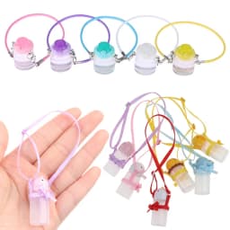 Mini Doll Water Bottle Model Miniature Kettle With Lanyard For 1/4 1/6 OB11 DollHouse Accessories Outdoor Bottles Decoration