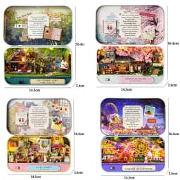 DIY Box Theater Kit 3D Wooden Dollhouse Mini Doll House Kit 3D Puzzle Assembly Making Room Toys Home Decorations For Adults Gift