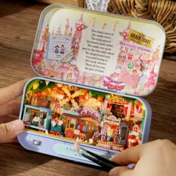 DIY Box Theater Kit 3D Wooden Dollhouse Mini Doll House Kit 3D Puzzle Assembly Making Room Toys Home Decorations For Adults Gift