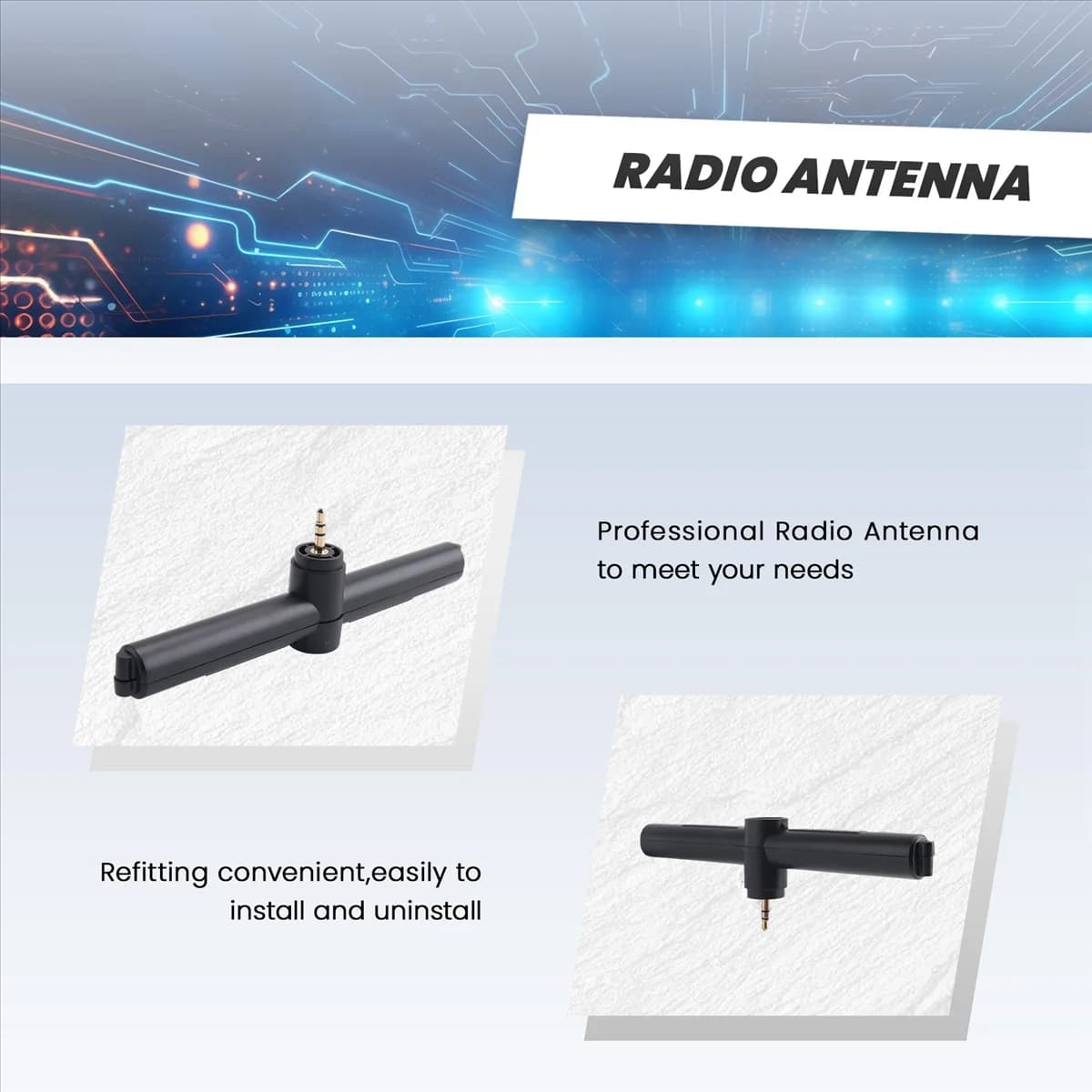 ROO Medium Wave MW Antenna for HRD-C919 Radio with 3.5mm Connector T-Type Medium and Short Wave Antenna