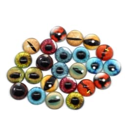 24pcs Dragon Eyes Cat Eye Toys Hot Sale 6mm 8mm 10mm 12mm Handmade Photo Glass Cabochons DIY Making Accessories