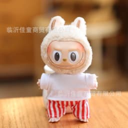 Labubu Doll Clothing Versatile Pants 17cm Plush Doll Clothing Accessories Labubu I II Idol Doll Sitting Party Accessories