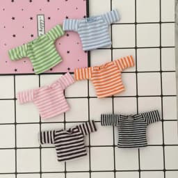 Ob11 Clothes T-shirt Long Sleeve Colorful Stripe Base Shirt For Obitsu11 GSC Molly 1/12 BJD Dolls Accessories Baby Fashion Style