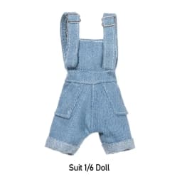 Solid Color Doll Overalls for 29 cm Doll 1/6 Doll Mini White T-shirt Doll Clothes DIY Play House Dressing Up Kids Gift Accessory