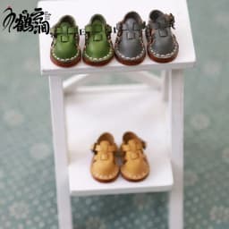 New Casual Handmade Cowhide Doll Shoes Accessories: Small Leather Shoes, Small Sandals, Leather Shoes, Lovely Ob11 Shoes, Leathe