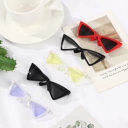8.5cm Miniature Doll Sunglasses Pet Triangle Glasses Eyewear Eyeglasses For Blythe Doll Accessories Plush Doll Glasses Accessory