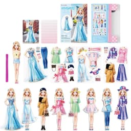 Magnetic Paper Dolls Creative Dress Up Paper Dolls Set clothes-changing dress-up stickers toy Birthday Gift For Toddler Girls