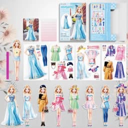 Magnetic Paper Dolls Creative Dress Up Paper Dolls Set clothes-changing dress-up stickers toy Birthday Gift For Toddler Girls