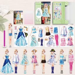 Magnetic Paper Dolls Creative Dress Up Paper Dolls Set clothes-changing dress-up stickers toy Birthday Gift For Toddler Girls