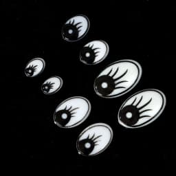 50PCS/Bag Life-like Eyes 8x11mm/12x15mm/14x20mm/16x25mm Plastic Doll Eyes Doll Eyelash Eyes DIY Stuffed Toys Puppets Making Part