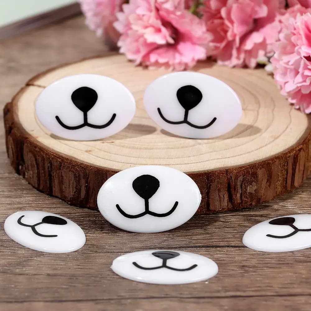10pcs Kawaii Doll Eyes Cartoon Safety Eyes Nose DIY Cute Bear Mouth DIY Dog Animal Puppet Nose Doll Accessories