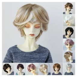 Doll Wigs JD075 1/3 8-9inch 21-23cm Boyish Cupid Curls Synthetic Mohair SD BJD Doll Wigs