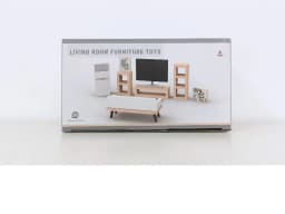Wooden Furniture Miniature Toy Mini Wood Dolls Family Doll Kids Children House Play Toy Happy Dollhouse Boys Figures Girls Gifts