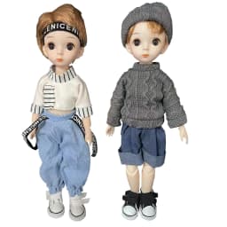 30cm Boys Doll Male 1/6 BJD Doll Dress Up Clothes Handsome Casual Clothes Set Kids Girls Doll Toy Gift