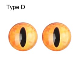 1Pairs Glass Doll Eyes for DIY Sewing Dolls Crafts Accessories Cat Eye Dragon Dinosaur Eye Round Cabochon Pet Dog Cat Eyes