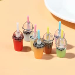5Pcs 1:12 Dollhouse Miniature Pearl Milk Tea Cups Dolls Kitchen Food
