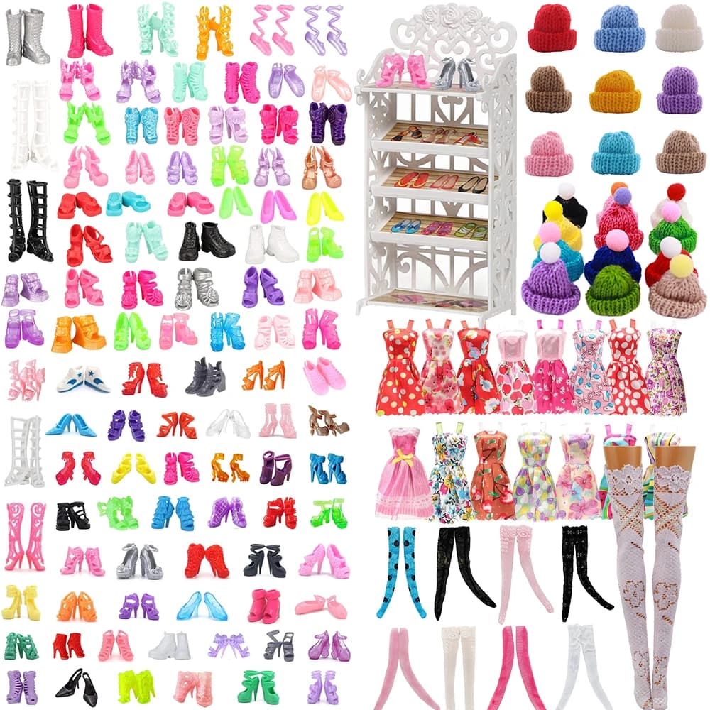 30 Different High Heel Shoes Boots For Babi Doll Clothes Accessories Girl's Toys Birthday Gift
