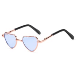Cute 8CM Miniature Sunglasses Heart Shape Metal Frame Glasses For 14Inch &18Inch Dolls Accessories Plush Toys Doll Eyeglasses