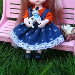 16cm Doll Clothes High-end Dress Up Mini Cute Dolls Skirt Suit Jeans Pants T-shirt Skirt Suit Kids Gift Toy DIY Doll Accessories