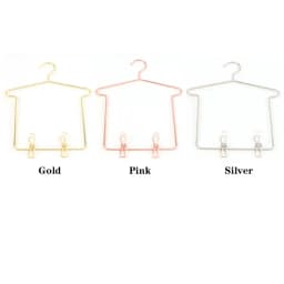 5pcs Doll Accessories Cute Mini Doll Dress Clothes Hangers Dollhouse Furniture Metal Doll Hangers