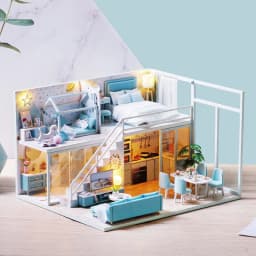 3D Wooden Mini Doll Houses DIY Small House Kit 3D Puzzle Assembly Building with Furniture Kit Toys Dollhouse Birthday Gifts