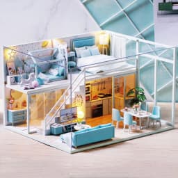 3D Wooden Mini Doll Houses DIY Small House Kit 3D Puzzle Assembly Building with Furniture Kit Toys Dollhouse Birthday Gifts