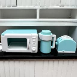 Doll House Furniture Toy Kitchenware Scene Model Mini Kettle Dollhouse Microwave Oven Miniature Bread Machine