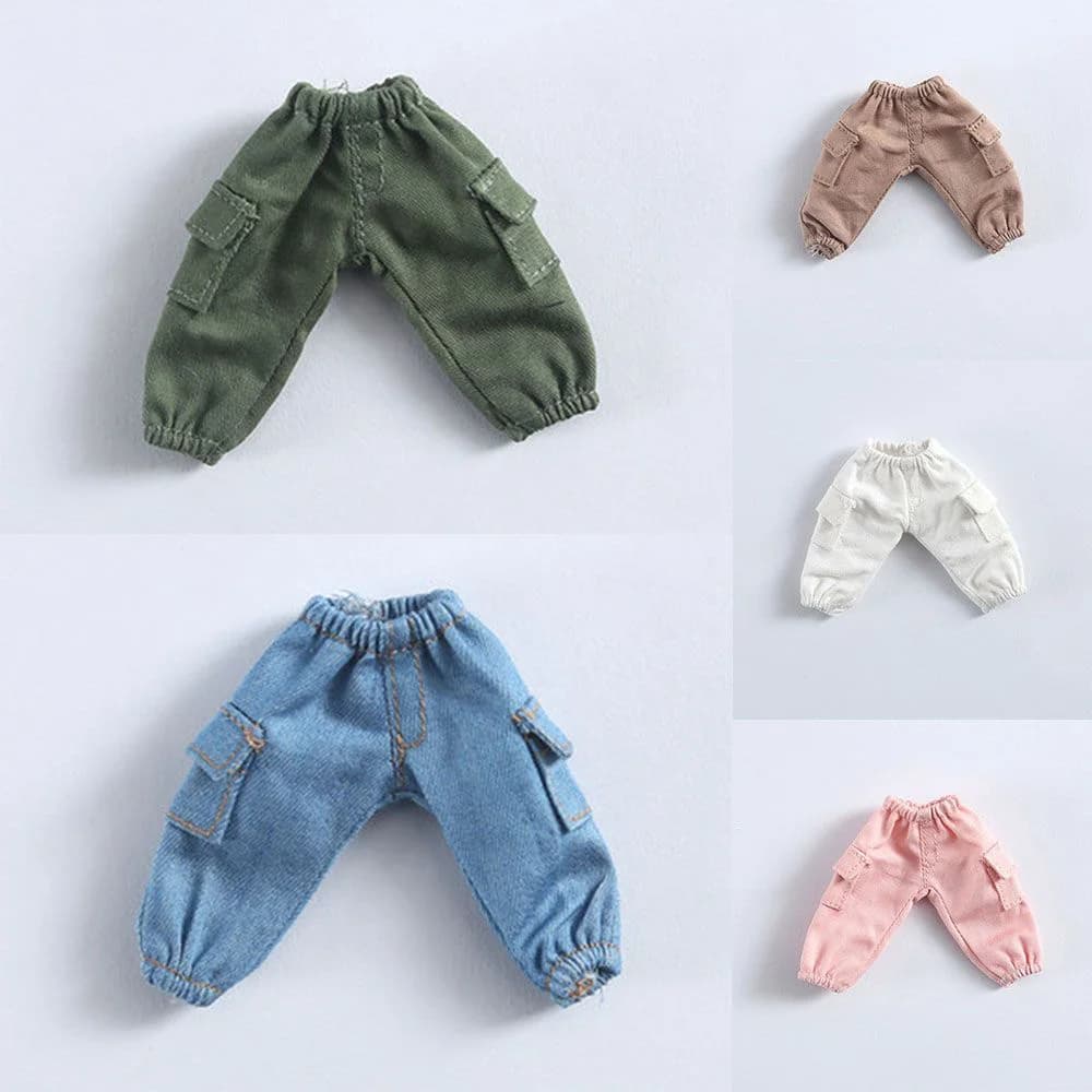 Dolls Long Overalls Doll Clothes Pant for 1/11 1/12 Doll Long Jeans Accessories Clothing Doll Pants Clothing Accessories