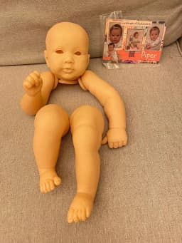 21inch Piper Reborn Doll Kir Hot Face Neck with Name Fresh Color Soft Touch Lifelike Unpainted Kits