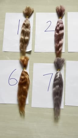 New Red Purple Pink Brown Colors Reborn Doll Pure Mohair Handrooted Top Quality Mohair Wigs for BJD SD 1/12 Dolls Hair Accessory