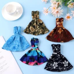 2022 Doll Dress Fashion Girl Floral Clothes ​Handmade Girl Clothes Doll Floral Dresses DIY Gift Toys For 30cm Doll Accessories