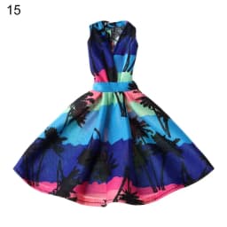 2022 Doll Dress Fashion Girl Floral Clothes ​Handmade Girl Clothes Doll Floral Dresses DIY Gift Toys For 30cm Doll Accessories